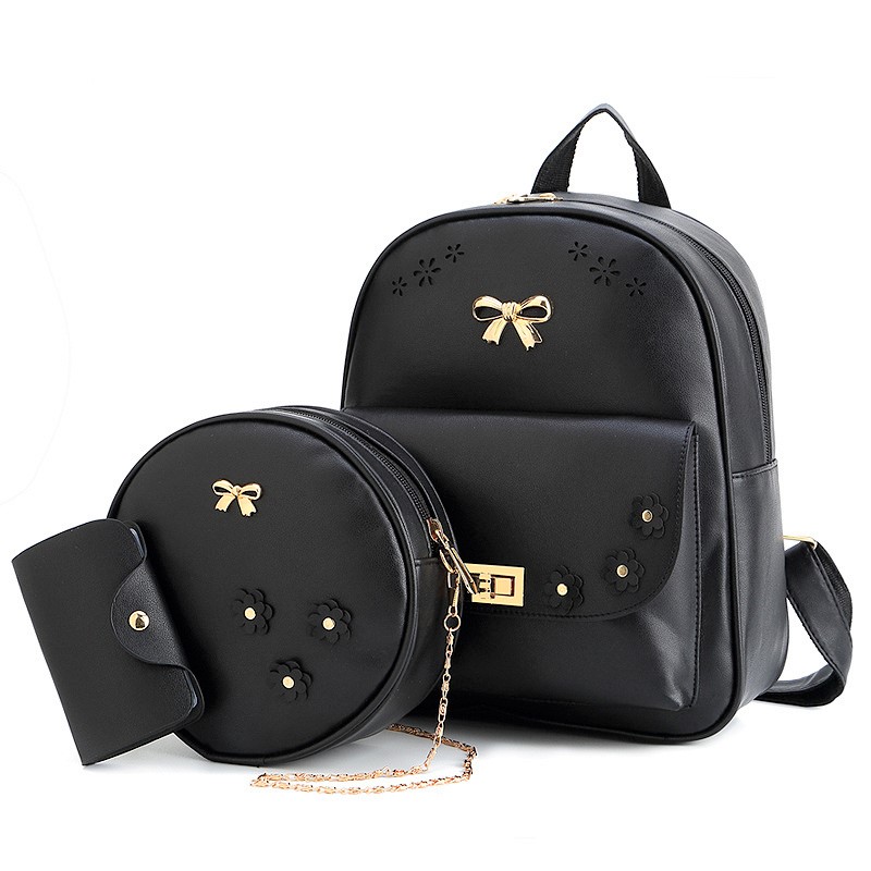 Rucsac dama negru 3 in 1 Lima